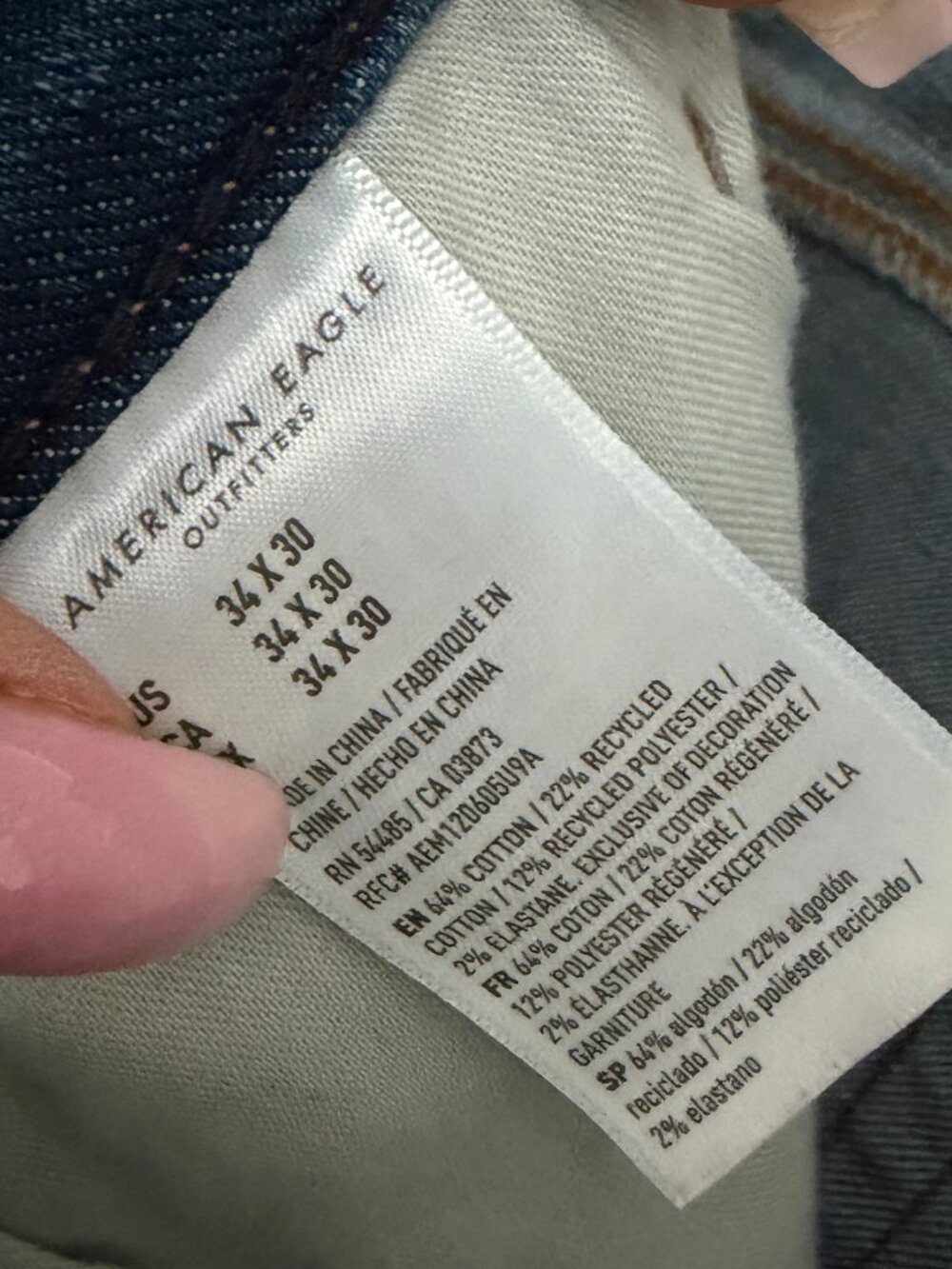 American Eagle Mens Flex Jeans Medium Wash 34x30 - Picture 3 of 4